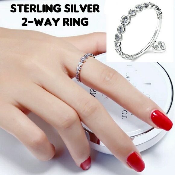 Sterling Silver 2 Way Bubble Eternity Ring - Picture 3 of 8